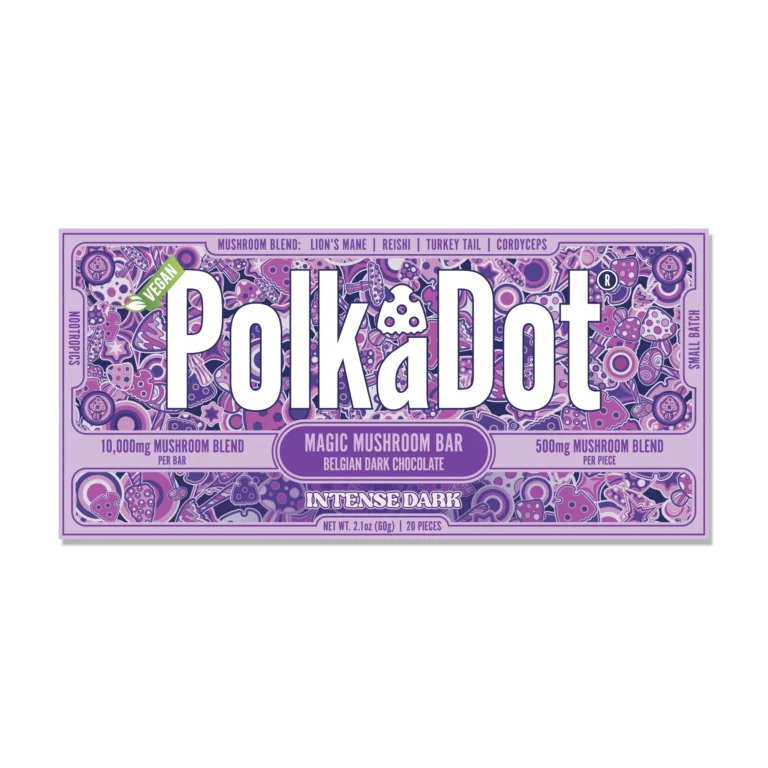 polka dot mushroom chocolate bar