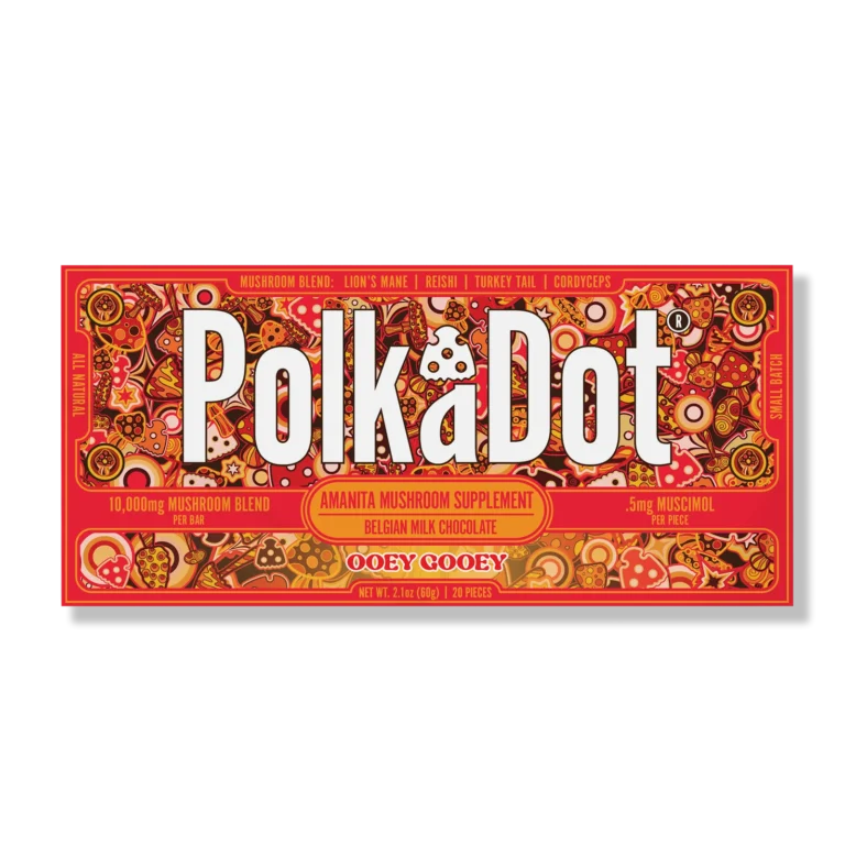 polkadot mushroom chocolate bars